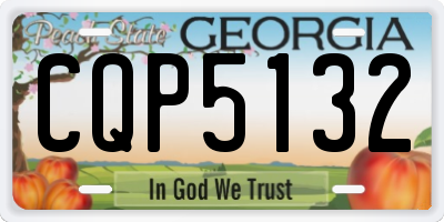 GA license plate CQP5132