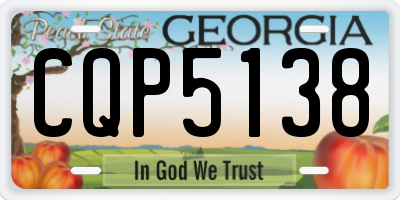 GA license plate CQP5138