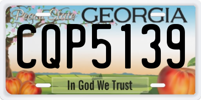 GA license plate CQP5139