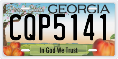 GA license plate CQP5141