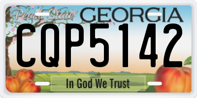 GA license plate CQP5142