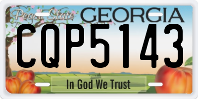 GA license plate CQP5143