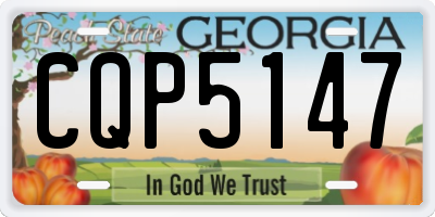 GA license plate CQP5147