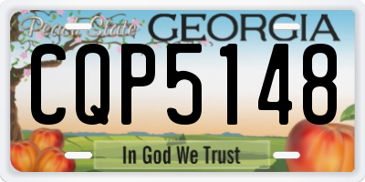 GA license plate CQP5148