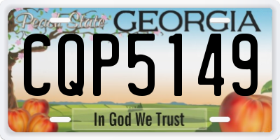 GA license plate CQP5149