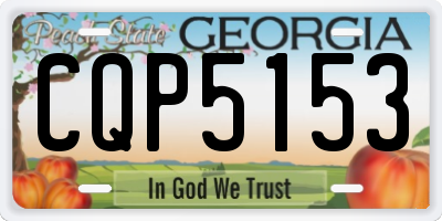 GA license plate CQP5153