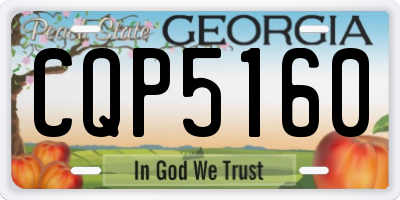GA license plate CQP5160
