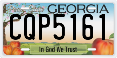 GA license plate CQP5161