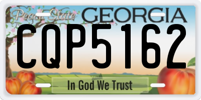 GA license plate CQP5162