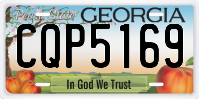 GA license plate CQP5169