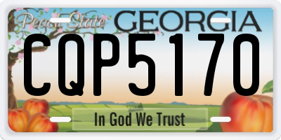 GA license plate CQP5170