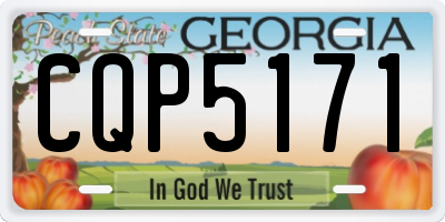 GA license plate CQP5171