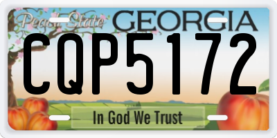 GA license plate CQP5172