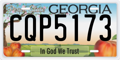 GA license plate CQP5173