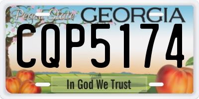 GA license plate CQP5174