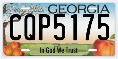 GA license plate CQP5175