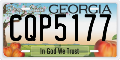 GA license plate CQP5177