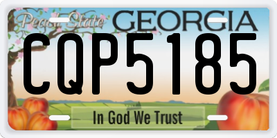 GA license plate CQP5185