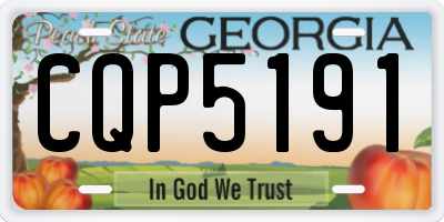 GA license plate CQP5191