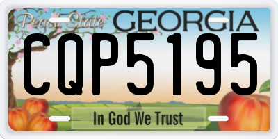 GA license plate CQP5195