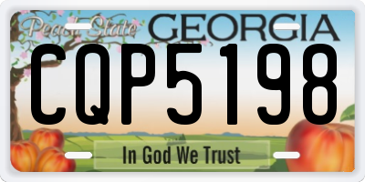 GA license plate CQP5198