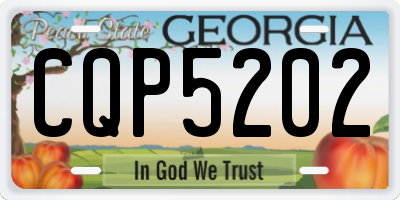 GA license plate CQP5202