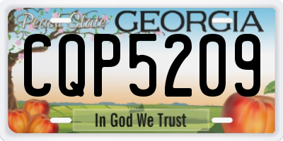 GA license plate CQP5209