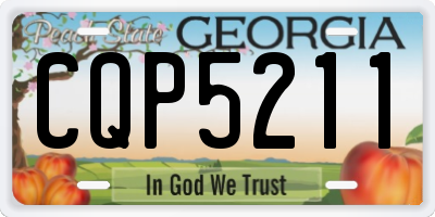 GA license plate CQP5211
