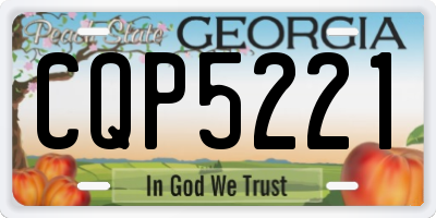 GA license plate CQP5221