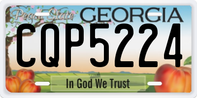 GA license plate CQP5224