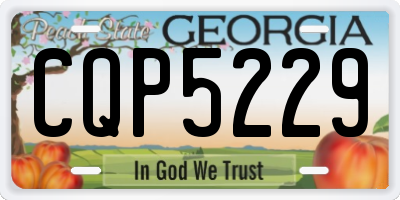 GA license plate CQP5229