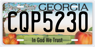 GA license plate CQP5230