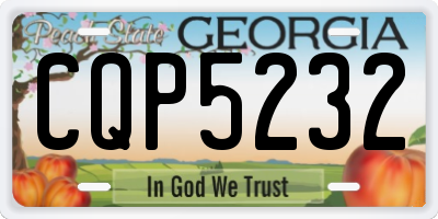 GA license plate CQP5232