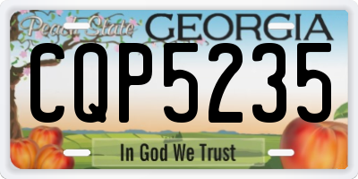 GA license plate CQP5235