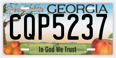 GA license plate CQP5237