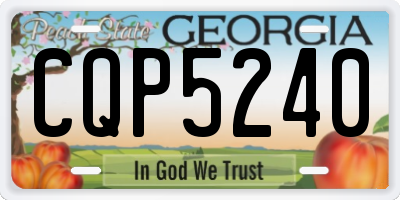 GA license plate CQP5240