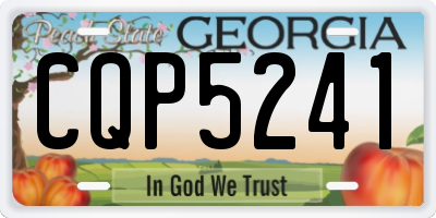 GA license plate CQP5241