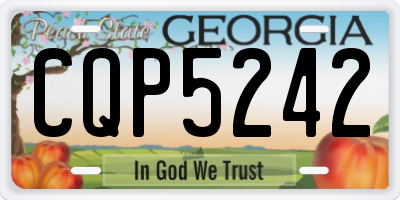 GA license plate CQP5242