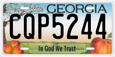 GA license plate CQP5244