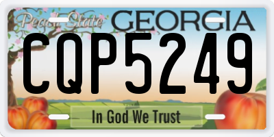 GA license plate CQP5249