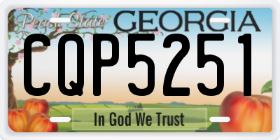GA license plate CQP5251