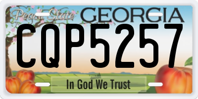 GA license plate CQP5257