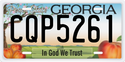 GA license plate CQP5261