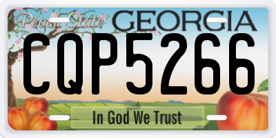 GA license plate CQP5266