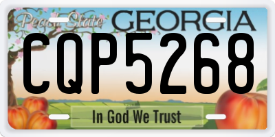 GA license plate CQP5268