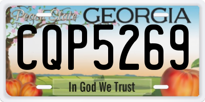 GA license plate CQP5269
