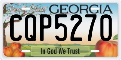 GA license plate CQP5270