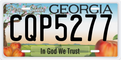 GA license plate CQP5277