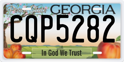 GA license plate CQP5282