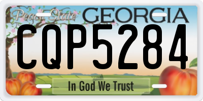 GA license plate CQP5284